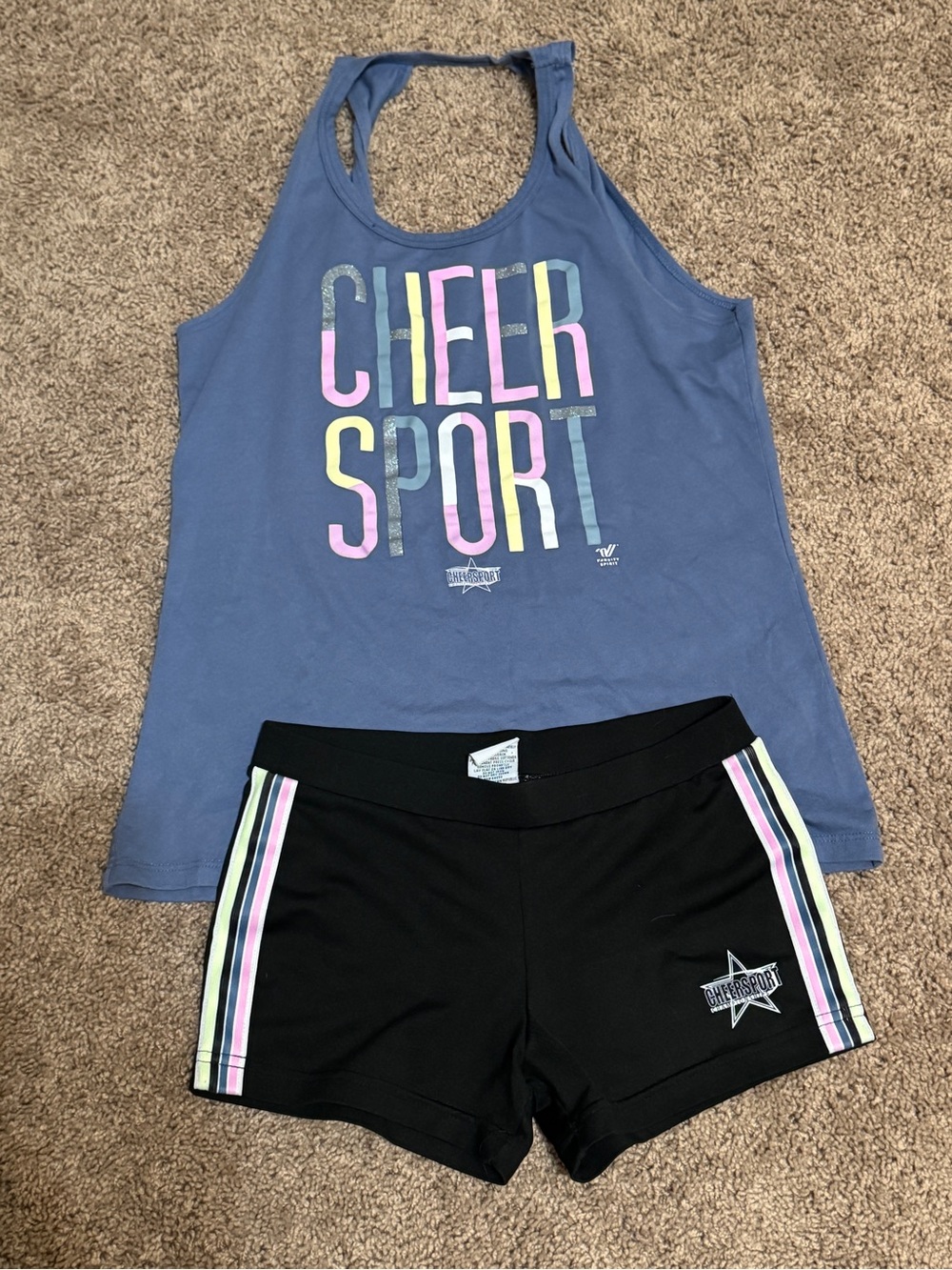 Varsity Tank Top with Black Athletic Shorts